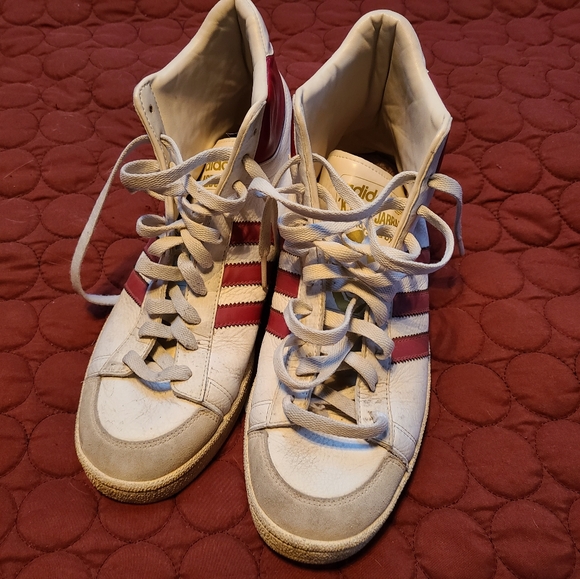 Men's 9 women's 11 Adidas leather high-top sneakers - Picture 4 of 4